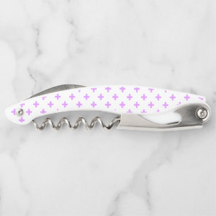 Tire-bouchon Lilac polka croise sur blanc