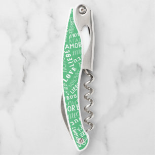 Tire-bouchon LOVE - Multi Language - Personnalisable Internatio