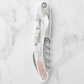 Tire-bouchon Marble Rose Gold Stylish Vin Time Parties scintill (Dos)