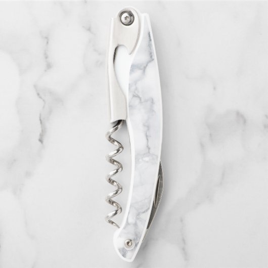 Tire-bouchon Marbre blanc Carrara Texture (Devant)