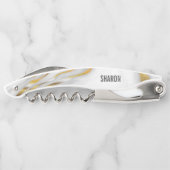 Tire-bouchon Marbre blanc Et Or (Dos)