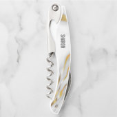 Tire-bouchon Marbre blanc Et Or (Devant)