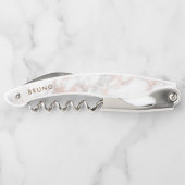 Tire-bouchon Marbre de luxe rose gold Monogramme (Dos)