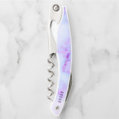 Tire-bouchon Marbre faux blanc et violet (Devant)