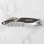 Tire-bouchon Marbre Noir Et Grain Beige (Dos)