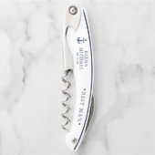 Tire-bouchon Mariage Ancre Blue Wave Best Man Bl/Wht ID836 (Devant)