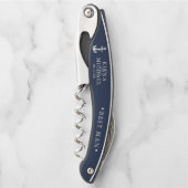 Tire-bouchon Mariage Ancre Blue Wave Best Man Wht/Bl ID836 (Devant)