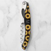 Tire-bouchon Mariage campagnard rustique du tournesol (Devant)