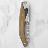 Tire-bouchon Mariage de bronze anniversaire 8 ans coeur (Dos)