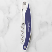 Tire-bouchon Mariage de la marine bleu personnalisé Bridesmaid (Devant)