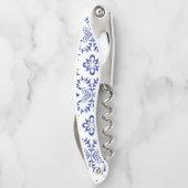 Tire-bouchon Mariage en mosaïque bleue citron méditerranéen (Dos)