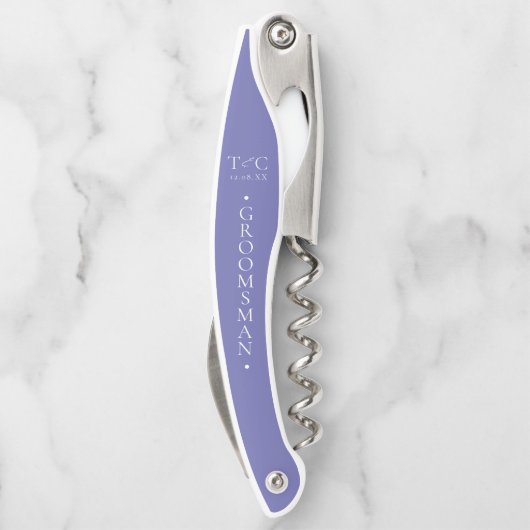 Tire-bouchon Mariage minimaliste Groomsman Peri ID954 (Dos)