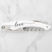 Tire-bouchon Mariage moderne amour Script Merci Favoriser (Devant)