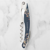 Tire-bouchon Mariage Navy Blue Tiny Wildflower (Devant)