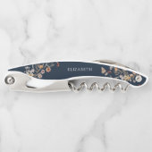 Tire-bouchon Mariage Navy Blue Tiny Wildflower (Devant)