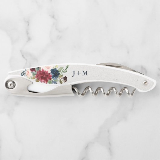 Tire-bouchon Marsala et faveur faite sur commande florale de (Devant)