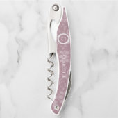 Tire-bouchon Mauve Elegant Damask Corkvis (Devant)