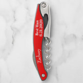 Tire-bouchon Meilleur Homme Red Black Mariage Vis à vis (Dos)