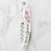 Tire-bouchon Merci Mariage d'aquarelle florale privilégie (Devant)