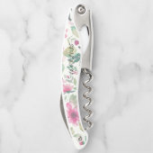 Tire-bouchon Merci Mariage d'aquarelle florale privilégie (Dos)