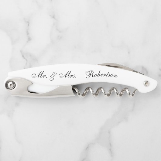 Tire-bouchon Mère de la mariée Vis noir blanc (Devant)