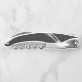 Tire-bouchon Métal Perforé Noir Et Argent (Dos)