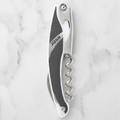 Tire-bouchon Métal Perforé Noir Et Argent (Dos)