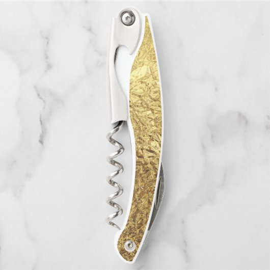 Tire-bouchon métallique d'or (Devant)