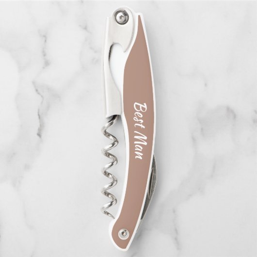 Tire-bouchon Mocha Mariage personnalisé Best Man (Devant)