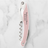 Tire-bouchon Modern Dusty Pink Minimalist Wedding (Devant)