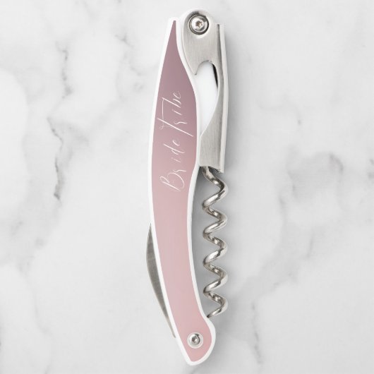 Tire-bouchon Moderne Proposition Demoiselle d'Honneur Rose Ombr (Dos)