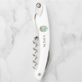 Tire-bouchon Monogramme Aquarelle Tirée De La Main Moderne Succ (Devant)