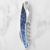 Tire-bouchon Monogramme bleu foncé brille de parties scintillan (Dos)