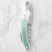 Tire-bouchon Monogramme dans l'aquarelle de dégradé (Dos)