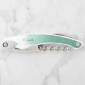 Tire-bouchon Monogramme dans l'aquarelle de dégradé (Devant)