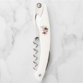 Tire-bouchon Monogramme d'aquarelle florale rose-bourgogne mode (Devant)