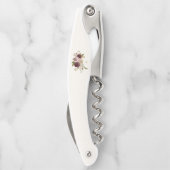 Tire-bouchon Monogramme d'aquarelle florale rose-bourgogne mode (Dos)