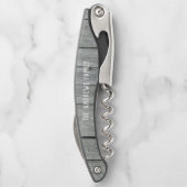 Tire-bouchon Monogramme de bois rustique du pays moderne (Dos)