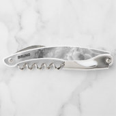 Tire-bouchon Monogramme de marbre gris Faux Vis-à-vis d'hiver (Dos)