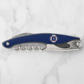 Tire-bouchon Monogramme de sauvetage nautique bleu marine (Dos)