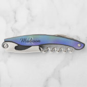 Tire-bouchon Monogramme Iridescendant Bleu Joli (Devant)