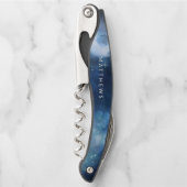 Tire-bouchon Monogramme Mariage céleste de Pleine lune lunaire (Devant)