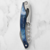 Tire-bouchon Monogramme Mariage céleste de Pleine lune lunaire (Dos)