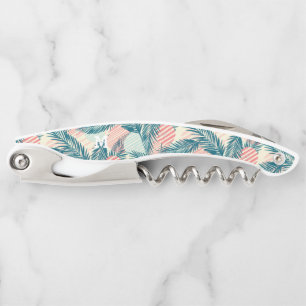 Tire-bouchon Monogramme Moderne Grunge Tropical Palm Motif