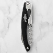 Tire-bouchon Monogramme noir gris blanc personnalisé (Dos)