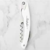 Tire-bouchon Monogramme Noir Vin Vin Bouteille Ouverture de bou (Devant)