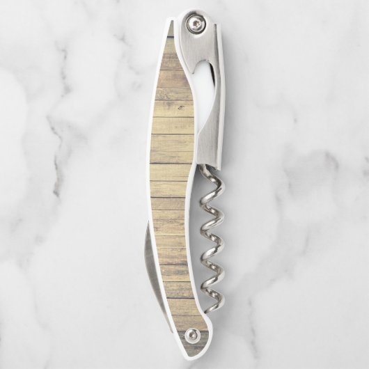 Tire-bouchon Monogramme Pays Rustique Nom du script Personnalis (Dos)