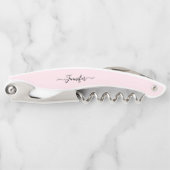 Tire-bouchon Monogramme rose Bière Vin Vin Bouteille Ouverture (Devant)