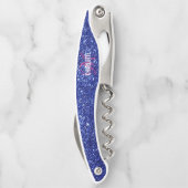 Tire-bouchon Monogramme rose parties scintillant moderne nom se (Dos)