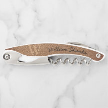 Monogramme rustique en cuir marron chic écriture n
